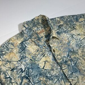 Bartoli Hawaian Print Button‎ Up Short Sleeve Shirt Casual Mens Size L